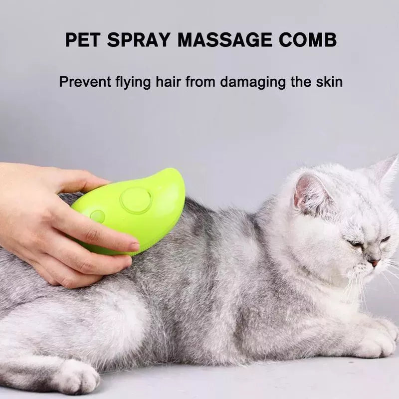 Cepillo De Vapor 3 En 1 Para Mascotas Masaje Peine Para Perros Para Gatos
