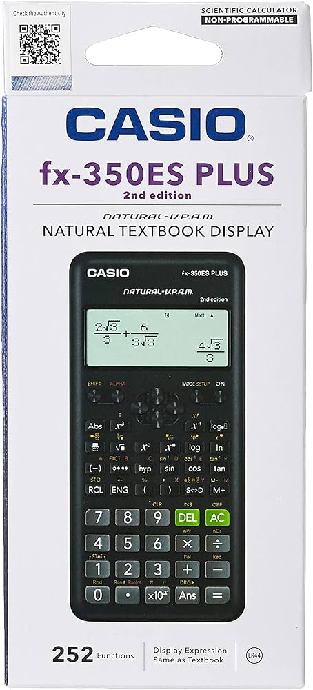 Calculadora Cientifica Casio Fx 350 Plus 2da Generación Color Negro