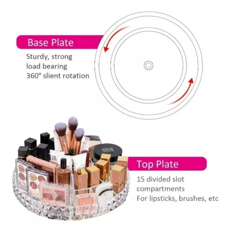 Organizador De Maquillaje Cosmeticos Rotación De 360 Grados