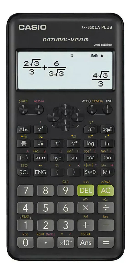 Calculadora Cientifica Casio Fx 350 Plus 2da Generación Color Negro